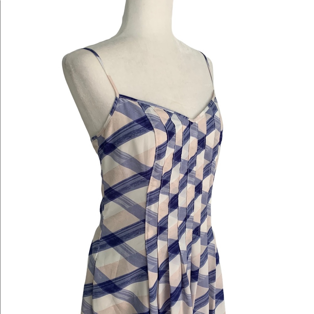 Banana Republic Blue and White Criss Cross Print Strappy Midi Dress | Size 6 - Picture 5 of 12